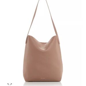 Classic tan Leather Shoulder Bag with Front Logo